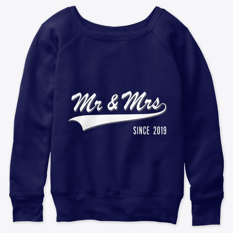 1st Couple Gift Mr And Mrs Since 2020  Navy  T-Shirt Front
