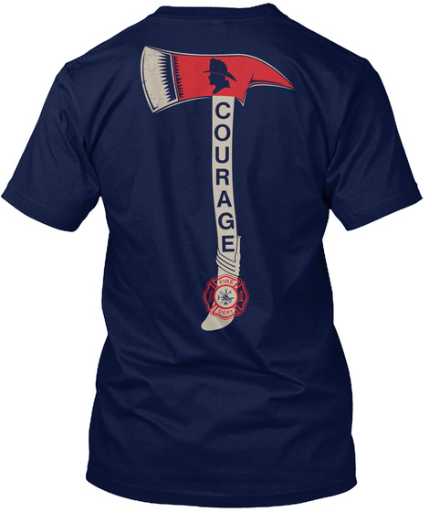 Courage Navy T-Shirt Back