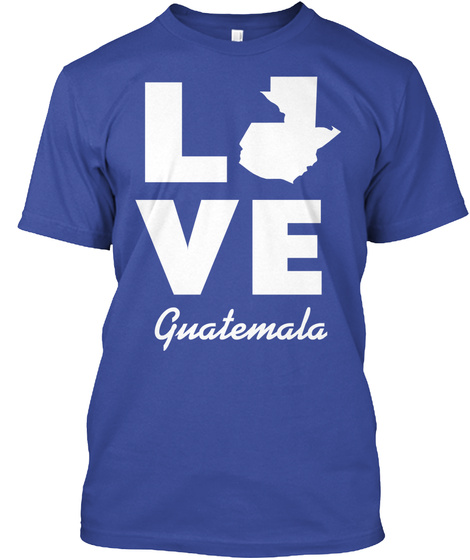 L V E Guatemala Deep Royal T-Shirt Front