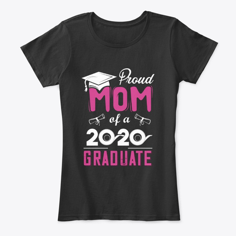 Graduate Mom Black T-Shirt Front