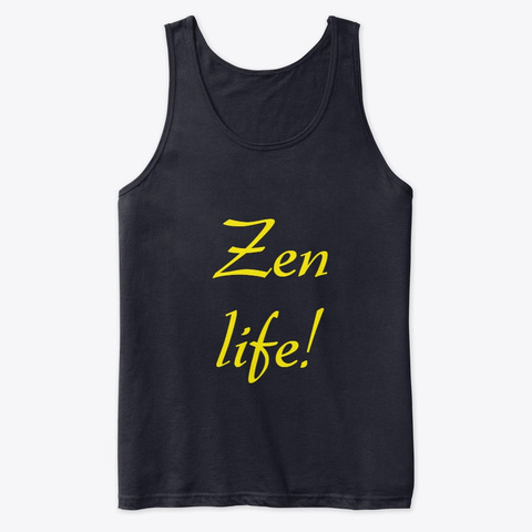 Zen Life Tank Top! Navy Kaos Front