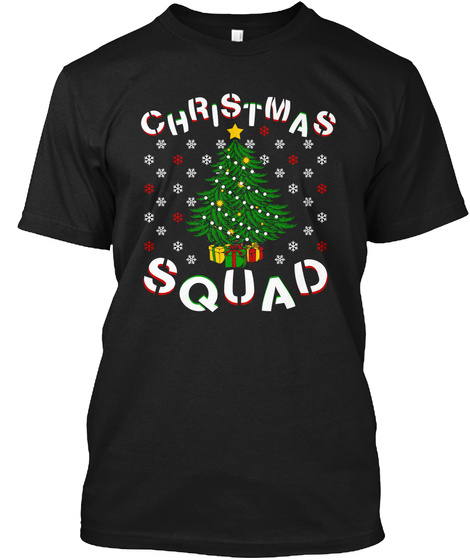 Christmas Squad Black T-Shirt Front