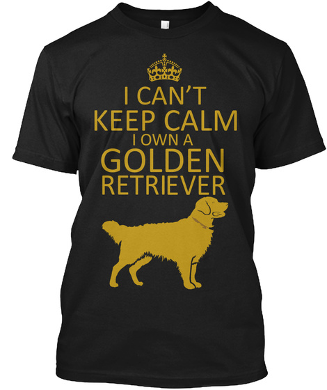 Golden Retriever Owners Black T-Shirt Front