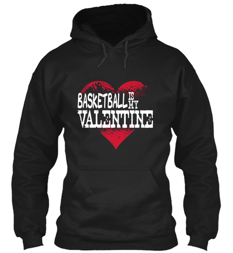 Limited Edition Basketball Valentine Black T-Shirt Front