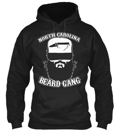 North Carolina Beard Gang Black T-Shirt Front