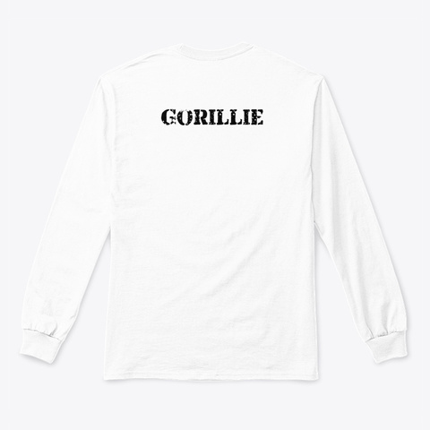 Gorillie Happy White T-Shirt Back