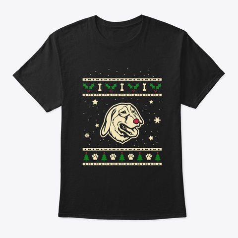 Christmas Greek Harehound Gift Black T-Shirt Front