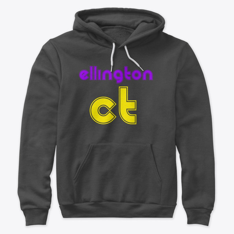 Premium "Ellington Ct" Hoodie Dark Grey Heather T-Shirt Front