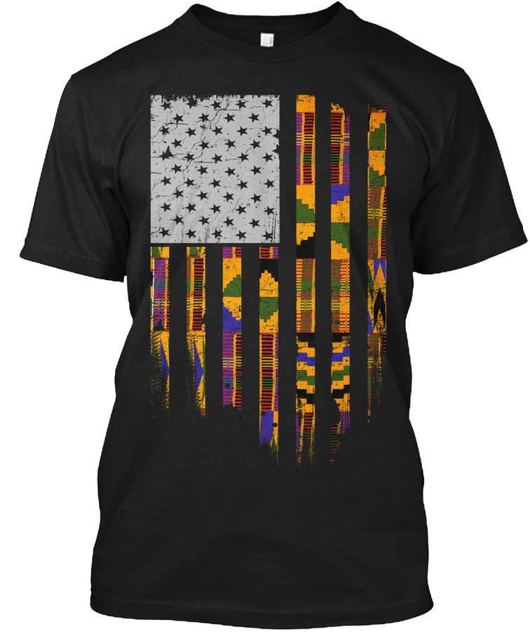 American Kente Flag -Black History Unisex Tshirt