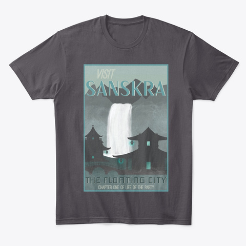 The Floating City Tee Heathered Charcoal  T-Shirt Front
