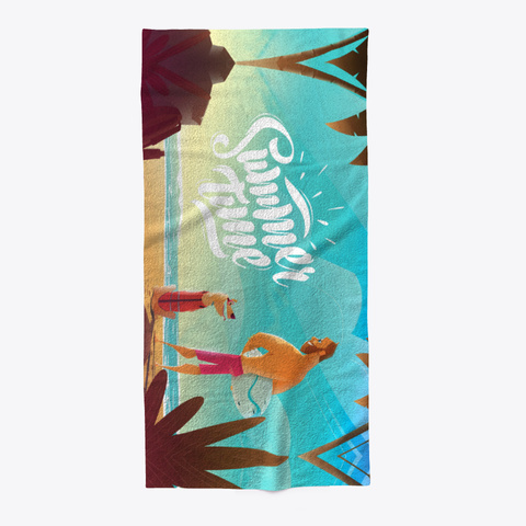 Summer Time   Beach Towel Standard Kaos Front