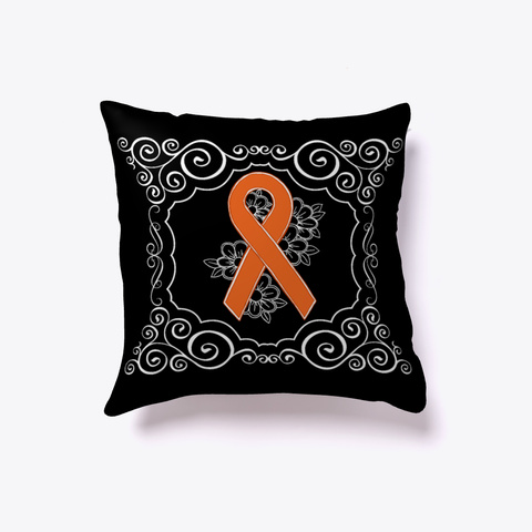 Leukemia Cancer Pillow Black T-Shirt Front