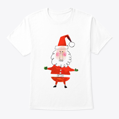Santa White T-Shirt Front