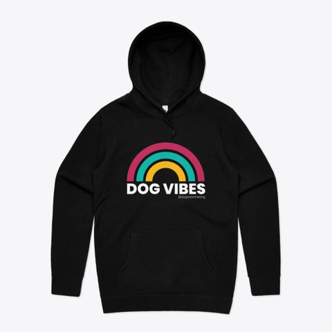 Dog Vibes By Dogtastic Training Black T-Shirt Front