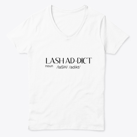 Lashology Lash Addict White  T-Shirt Front