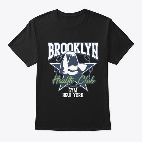 Brookly Health Club Black T-Shirt Front