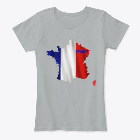 France Wave T Shirt Grey T-Shirt Front