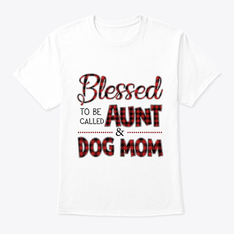 Dog Mom White áo T-Shirt Front