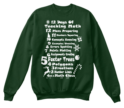 12 Days of TeachMath - Christmas T-shirt Unisex Tshirt