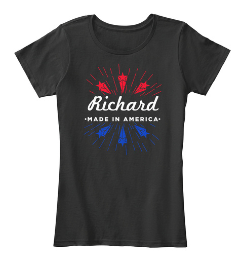 Richard Made In America Black T-Shirt Front