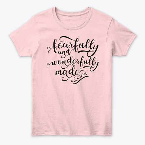 Wonderfully Made (Women) Light Pink T-Shirt Front