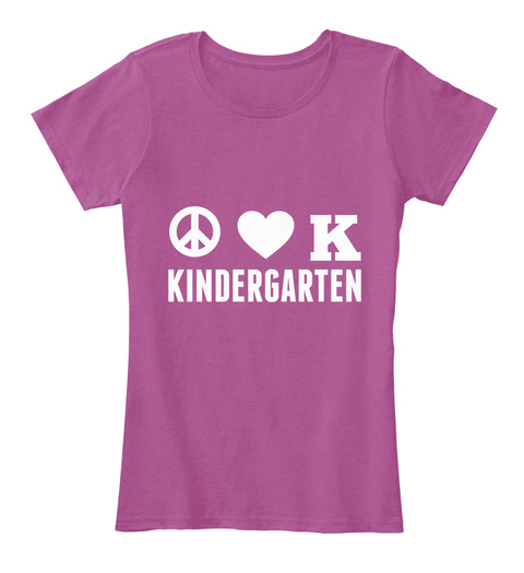 Kindergarten Heathered Pink Raspberry T-Shirt Front