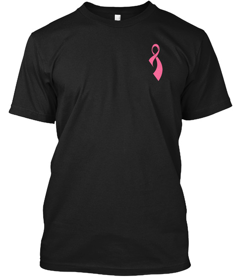 Breast Cancer T Shirt American Flag Black T-Shirt Front