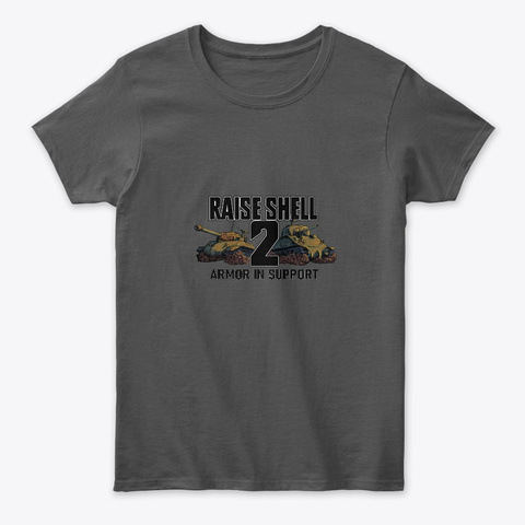Raise Shell 2: Armor In Support Charcoal T-Shirt Front