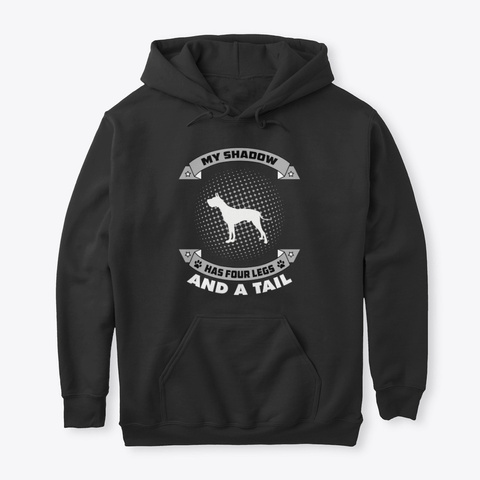 My Shadow Great Dane Black T-Shirt Front