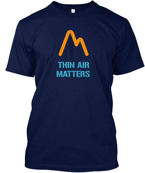 Thin Air Matters Navy T-Shirt Front