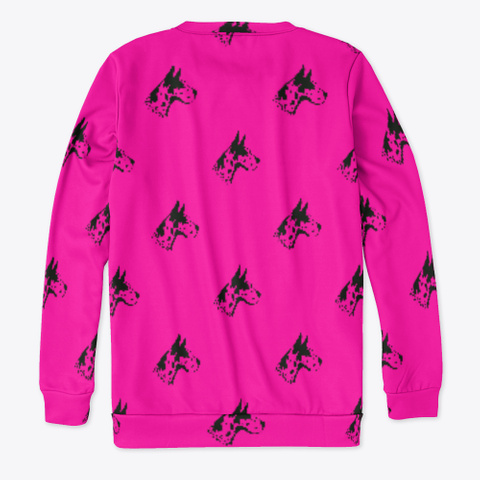 Pink Great Dane Pattern Sweatshirt Standard T-Shirt Back