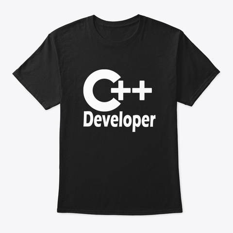 C++ Developer For Programmer Meaning Des Black T-Shirt Front