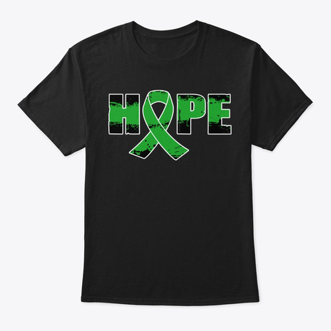Tourette Syndrome Awareness Hope Believe Black T-Shirt Front