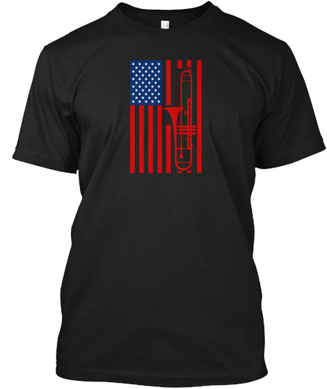 Trombone Usa American Flag Funny T-shirt