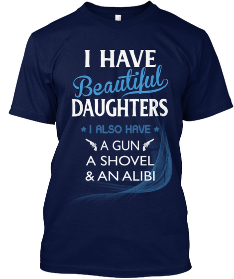 Beautiful Daughters Navy T-Shirt Front