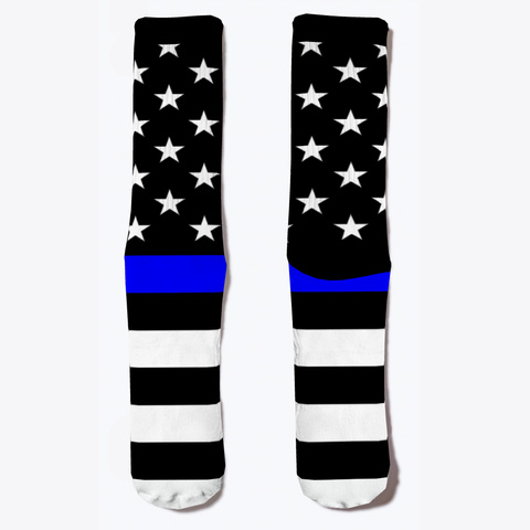 Police Flag   The Thin Blue Line Standard T-Shirt Front