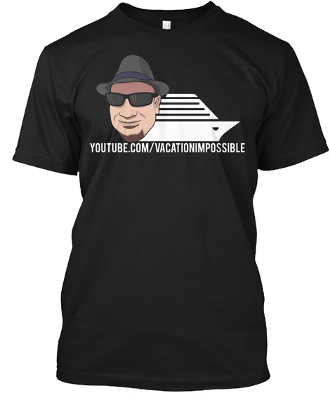 Youtube.Com/Vacationimpossible Black T-Shirt Front