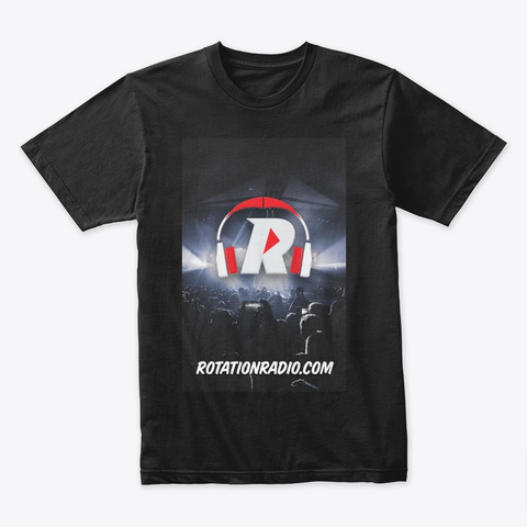Rotationradio.Com Apparel  Black T-Shirt Front