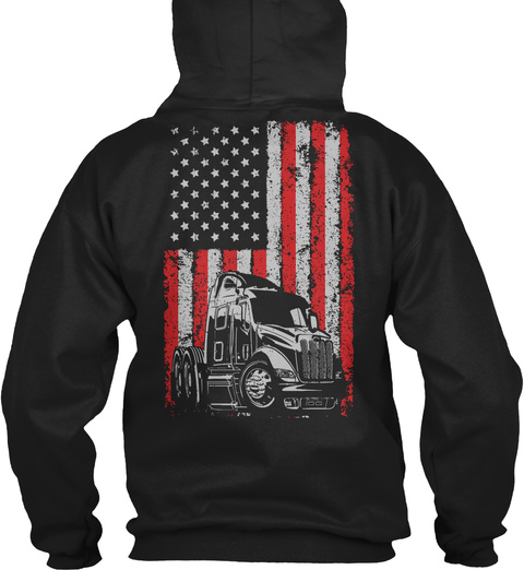 American Trucker   Limited Edition Black T-Shirt Back