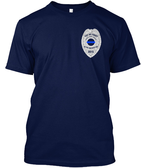 Lest We Forget 2015 Navy T-Shirt Front