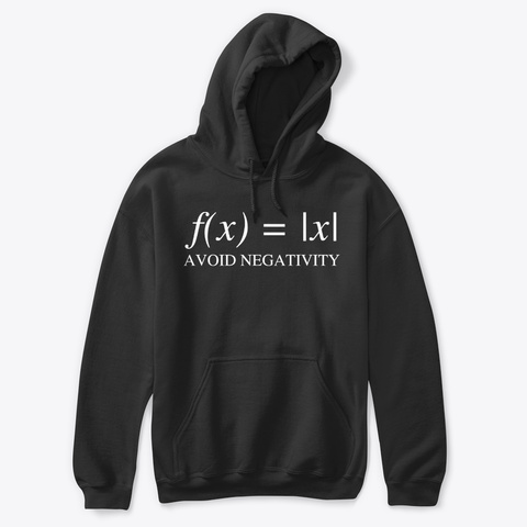 Avoid Negativity Math Formula Funny Gift Black Camiseta Front