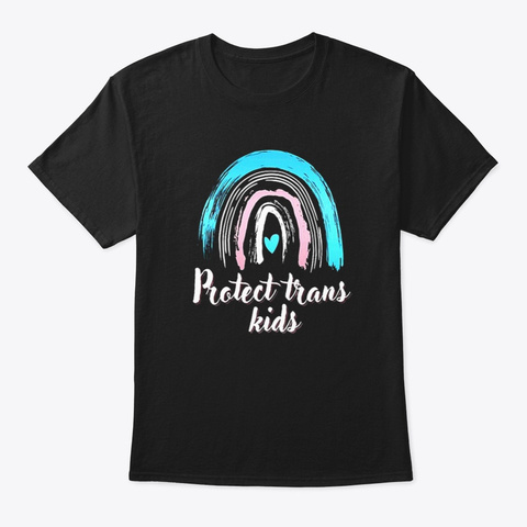 Protect Trans
Kids
 Black áo T-Shirt Front