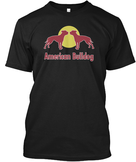 American Bulldog Black T-Shirt Front