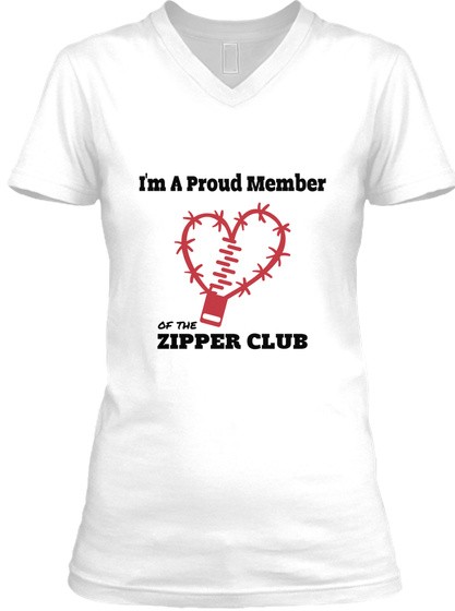 I'm A Proud Member Of The Zipper Club White áo T-Shirt Front