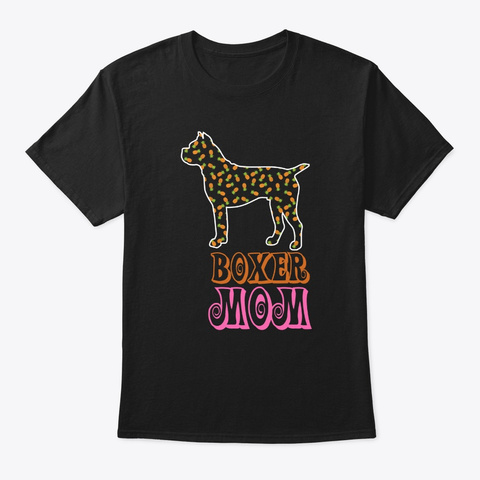 Boxer Mom Pineapple Lover , Dog Lovers Black T-Shirt Front