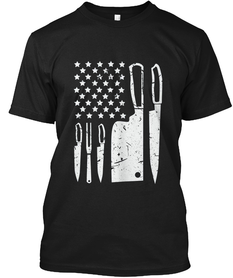 Chef Knife Set Patriotic American Flag