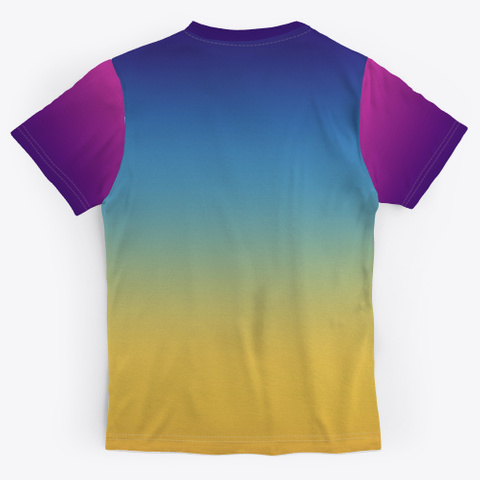 Funky Abstract Color Gradient Standard T-Shirt Back