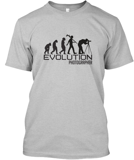 Evolution Photographer Light Heather Grey  T-Shirt Front