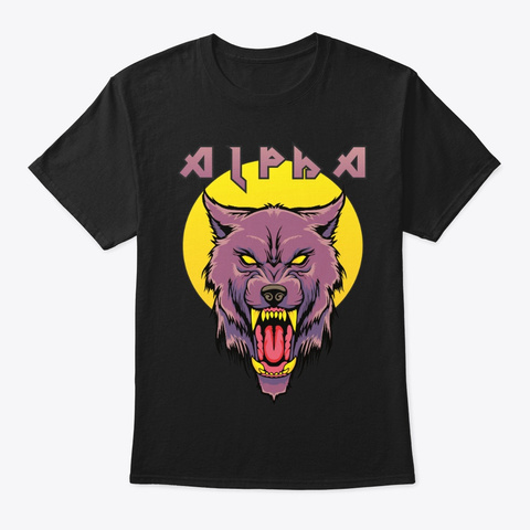 Wolf   Alpha Black T-Shirt Front