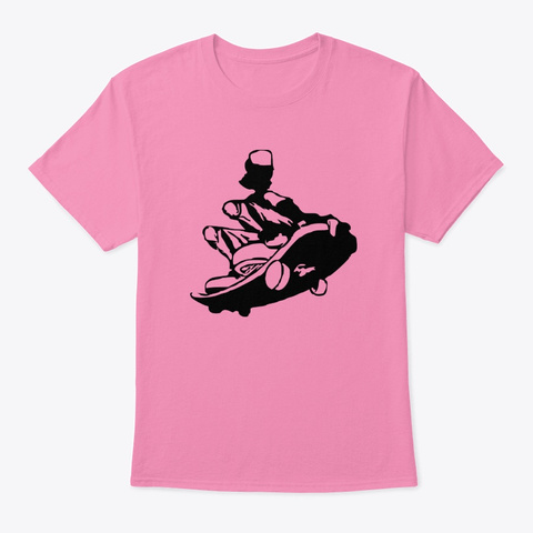 Skateboarding Tee Shirt Pink T-Shirt Front